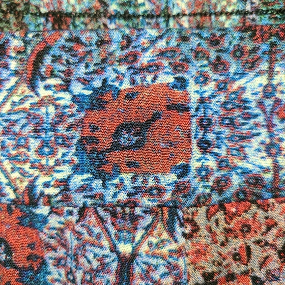 FINAL💰SALE💲- NWT Rust & Blue Crinkle Shorts - Picture 9 of 9